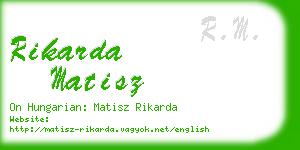rikarda matisz business card